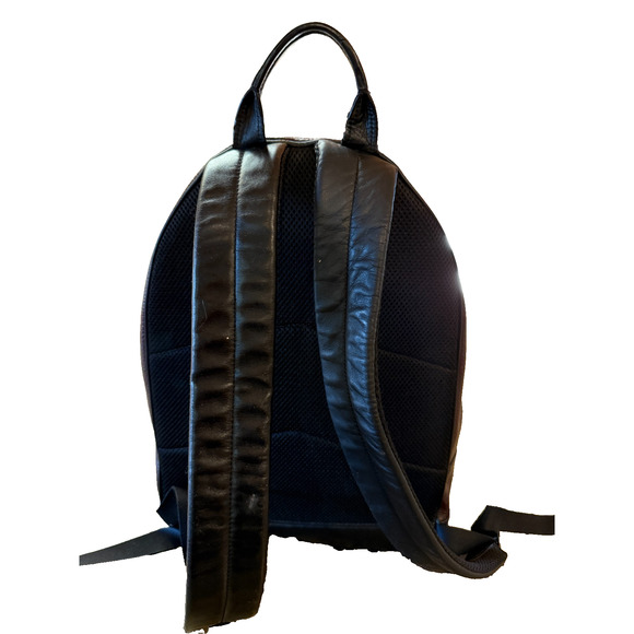 Coach West slim Leather Backpack Brown, embossed logo, laptop business travel main image 6